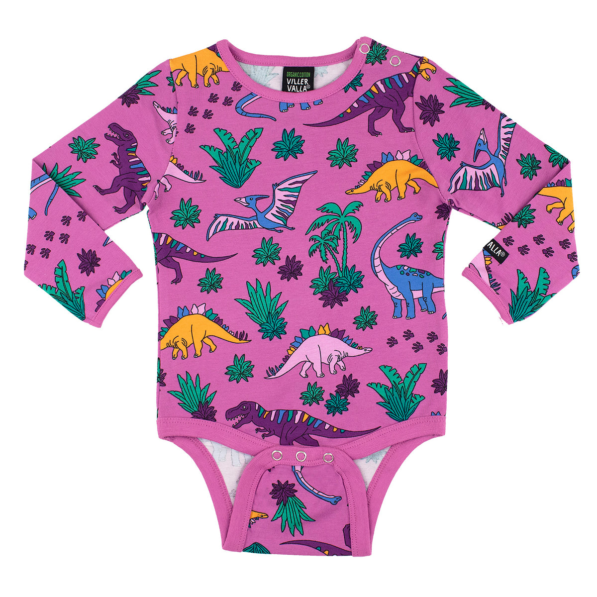 Body cu mânecă lungă Dino – Magnolia