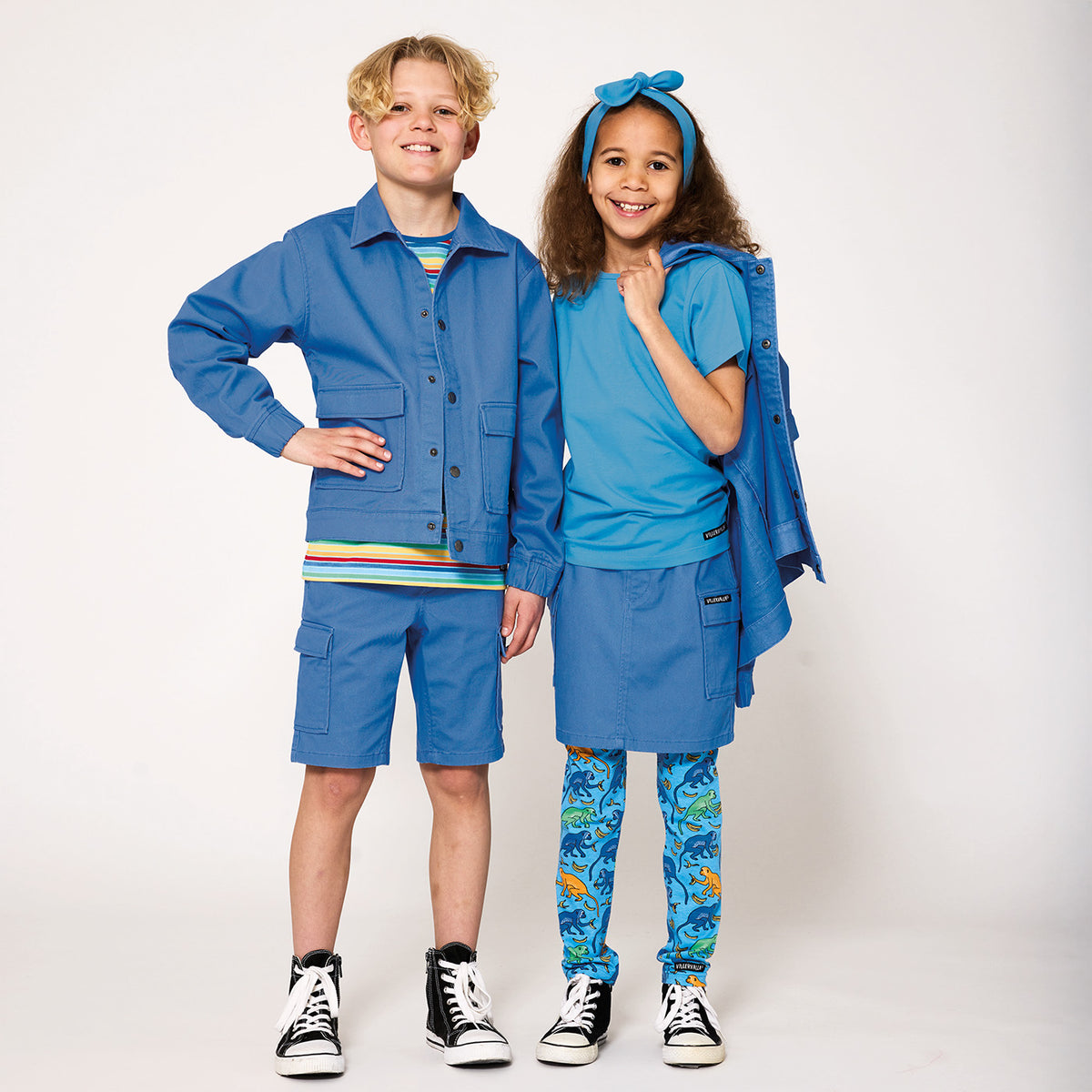 Fustă cargo din twill elastic – Nautic