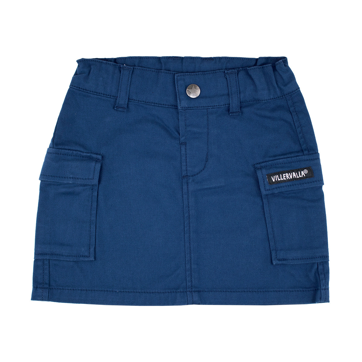 Fustă cargo din twill elastic – Navy