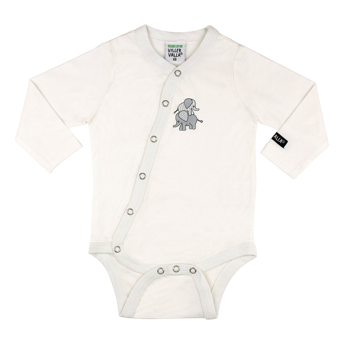 Body cu capse în față Baby Elephant – Marble